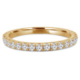 Round Lab Created Diamond Semi-Eternity Wedding Band Ring in Yellow Gold (MVSXB1005-Y)