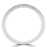 Round Lab Created Diamond Semi-Eternity Wedding Band Ring in White Gold (MVSXB1007-W)
