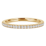 Round Lab Created Diamond Semi-Eternity Wedding Band Ring in Yellow Gold (MVSXB1007-Y)
