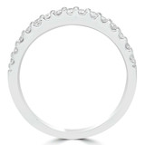 Round Lab Created Diamond Semi-Eternity Wedding Band Ring in White Gold (MVSXB1008-W)