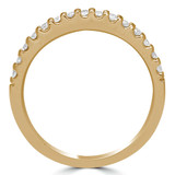 Round Lab Created Diamond Semi-Eternity Wedding Band Ring in Yellow Gold (MVSXB1008-Y)