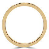 Round Lab Created Diamond Semi-Eternity Wedding Band Ring in Yellow Gold (MVSXB1012-Y)