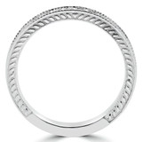 Round Lab Created Diamond Semi-Eternity Wedding Band Ring in White Gold (MVSXB1013-W)