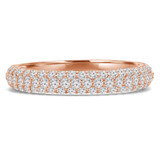 Round Lab Created Diamond Semi-Eternity Wedding Band Ring in Rose Gold (MVSXB1037-R)