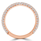 Round Lab Created Diamond Semi-Eternity Wedding Band Ring in Rose Gold (MVSXB1037-R)