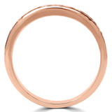 Round Lab Created Diamond Channel Set Semi-Eternity Wedding Band Ring in Rose Gold (MVSXB1042-R)
