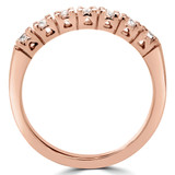 Round Lab Created Diamond Semi-Eternity Wedding Band Ring in Rose Gold (MVSXB1043-R)