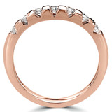 Round Lab Created Diamond Seven-Stone Semi-Eternity Wedding Band Ring in Rose Gold (MVSXB1045-R)