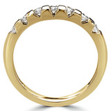 Round Lab Created Diamond Seven-Stone Semi-Eternity Wedding Band Ring in Yellow Gold (MVSXB1045-Y)