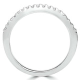 Round Lab Created Diamond Semi-Eternity Wedding Band Ring in White Gold (MVSXB1046-W)