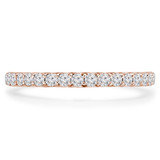 Round Lab Created Diamond Semi-Eternity Wedding Band Ring in Rose Gold (MVSXB1048-R)
