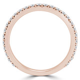 Round Lab Created Diamond Semi-Eternity Wedding Band Ring in Rose Gold (MVSXB1048-R)