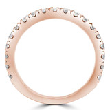 Round Lab Created Diamond Semi-Eternity Wedding Band Ring in Rose Gold (MVSXB1050-R)