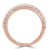 Round Lab Created Diamond Semi-Eternity Wedding Band Ring in Rose Gold (MVSXB1052-R)
