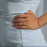 Round Lab Created Diamond Semi-Eternity Wedding Band Ring in White Gold (MVSXB1054-W)