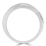 Round Lab Created Diamond Semi-Eternity Wedding Band Ring in White Gold (MVSXB1056-W)