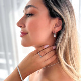 Round Lab Created Diamond Semi-Eternity Wedding Band Ring in White Gold (MVSXB1056-W)