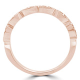 Round Lab Created Diamond Semi-Eternity Wedding Band Ring in Rose Gold (MVSXB1057-R)