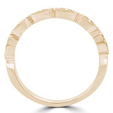 Round Lab Created Diamond Semi-Eternity Wedding Band Ring in Yellow Gold (MVSXB1057-Y)