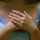 Round Lab Created Diamond Semi-Eternity Wedding Band Ring in White Gold (MVSXB1061-W)