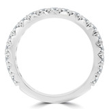 Round Lab Created Diamond Semi-Eternity Wedding Band Ring in White Gold (MVSXB1062-W)
