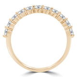Round Lab Created Diamond Semi-Eternity Wedding Band Ring in Yellow Gold (MVSXB1063-Y)