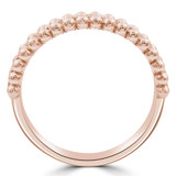 Round Lab Created Diamond Semi-Eternity Wedding Band Ring in Rose Gold (MVSXB1076-R)