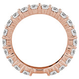 Round Lab Created Diamond 3/4 Way Semi-Eternity Wedding Band Ring in Rose Gold (MVSXB1078-R)