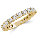Round Lab Created Diamond 3/4 Way Semi-Eternity Wedding Band Ring in Yellow Gold (MVSXB1078-Y)