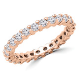 1 - 1 1/6 CTW Full Eternity Round Lab Created Diamond Anniversary Wedding Band Ring in Rose Gold (MVSAR1011-R)