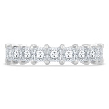 3 9/10 to 4 3/4 CTW Full Eternity Princess Lab Created Diamond Anniversary Wedding Band Ring in White Gold (MVSAR1013-W)