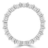 3 1/3 to 4 1/4 CTW Full Eternity Oval Lab Created Diamond Anniversary Wedding Band Ring in White Gold (MVSAR1016-W)