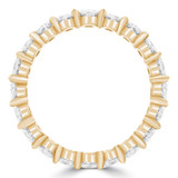 3 1/3 to 4 1/4 CTW Full Eternity Oval Lab Created Diamond Anniversary Wedding Band Ring in Yellow Gold (MVSAR1016-Y)