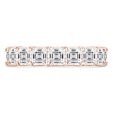 5 7/8 to 7 2/5 CTW Full Eternity Asscher Lab Created Diamond Anniversary Wedding Band Ring in Rose Gold (MVSAR1017-R)