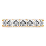 5 7/8 to 7 2/5 CTW Full Eternity Asscher Lab Created Diamond Anniversary Wedding Band Ring in Yellow Gold (MVSAR1017-Y)