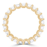 5 4/5 to 7 1/3 CTW Full Eternity Emerald Lab Created Diamond Anniversary Wedding Band Ring in Yellow Gold (MVSAR1018-Y)