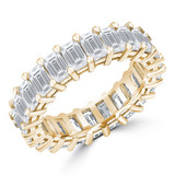 4 2/5 to 5 2/5 CTW Full Eternity Emerald Lab Created Diamond Anniversary Wedding Band Ring in Yellow Gold (MVSAR1021-Y)