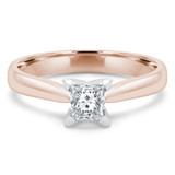 Princess Diamond Solitaire Engagement Ring in Rose Gold (MVSS0013-R)