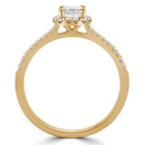 Princess Diamond Cushion Halo Engagement Ring in Yellow Gold (MVSS0023-Y)
