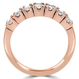 Round Diamond Seven-Stone Anniversary Wedding Band Ring in Rose Gold (MVSX0008-R)
