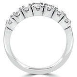 Round Diamond Seven-Stone Anniversary Wedding Band Ring in White Gold (MVSX0008-W)