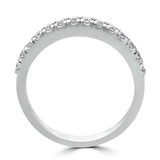 Round Diamond Semi-Eternity Wedding Band Ring in White Gold (MVSXB0003-W)