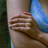 Round Diamond Semi-Eternity Wedding Band Ring in White Gold (MVSXB0003-W)