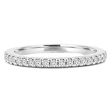 Round Diamond Semi-Eternity Wedding Band Ring in White Gold (MVSXB0006-W)