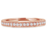 Round Diamond Semi-Eternity Wedding Band Ring in Rose Gold (MVSXB0012-R)