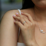 Round Diamond Semi-Eternity Wedding Band Ring in White Gold (MVSXB0012-W)