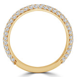 Round Diamond Semi-Eternity Wedding Band Ring in Yellow Gold (MVSXB0037-Y)