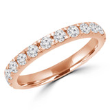 Round Diamond Semi-Eternity Wedding Band Ring in Rose Gold (MVSXB0039-R)