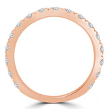 Round Diamond Semi-Eternity Wedding Band Ring in Rose Gold (MVSXB0039-R)