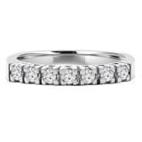 Round Diamond Semi-Eternity Wedding Band Ring in White Gold (MVSXB0043-W)